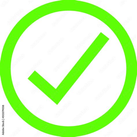 Green Check Mark Icon In A Green Circle Tick Symbol In Green Color