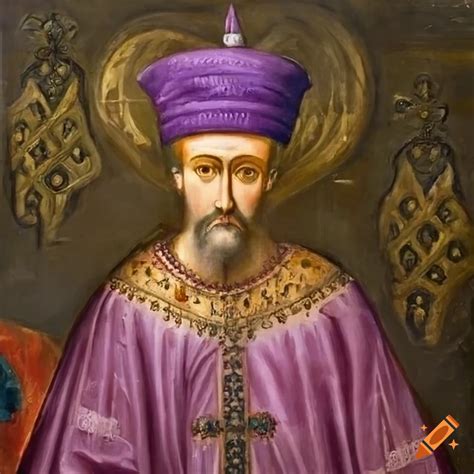 Portrait Of A Turkish King In Purple Royal Attire From The Early