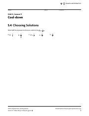 Grade Unit Lesson Cool Down Pdf Grade Mathematics Name Date