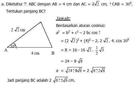 Contoh Soal Aturan Sinus Dan Cosinus Beserta Jawabannya – Berbagai Contoh