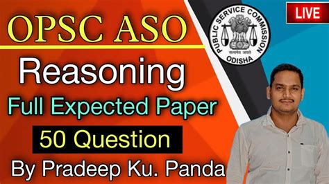 Reasoning Full Expected Paper Test For Aso Exam Question Test