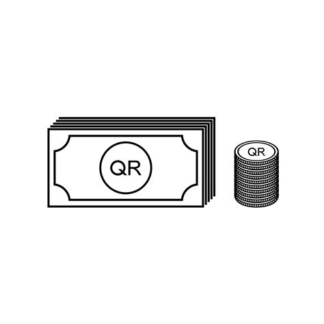 Qatar Currency Icon Symbol, Qatari Riyal, QAR Sign. Vector Illustration ...