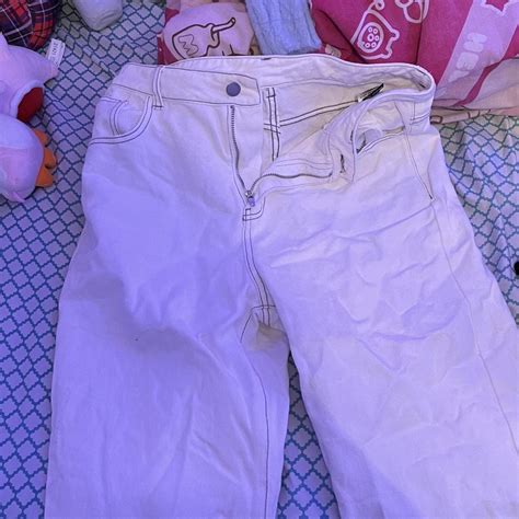 Size Xl White Pants Depop