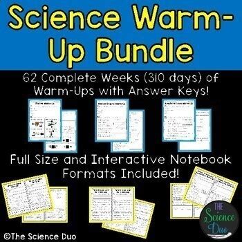 Science Warm Ups And Bell Ringers Bundle By The Science Duo TpT