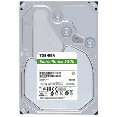 TOSHIBA S300 Surveillance Hard Drive 4TB 3 5 5400rpm 128MB SATA