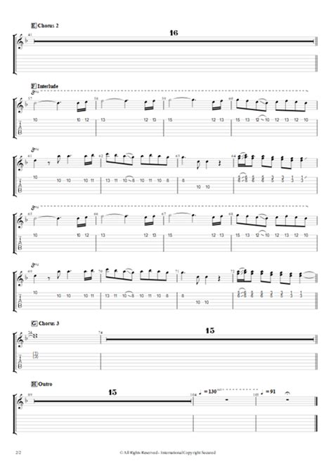 Tablature Roulette De System Of A Down Guitar Pro Guitares Et Piste