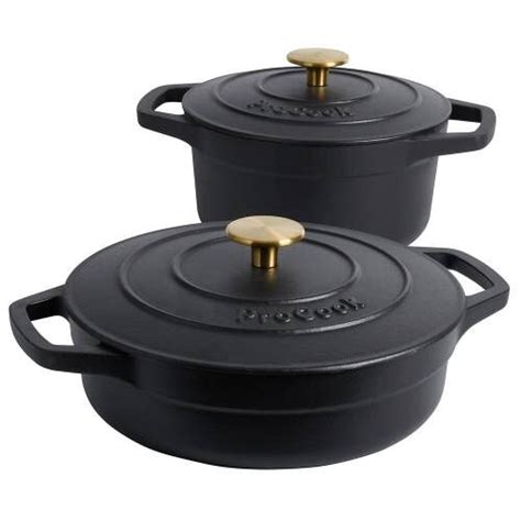 Procook Cast Iron Casserole Dish Set Procook