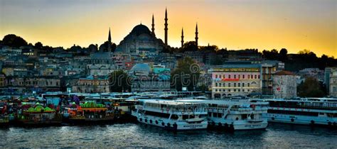 Skyline in Istanbul, Turkey. Editorial Stock Image - Image of ...