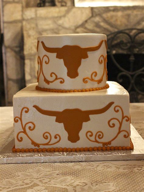 Longhorn Wedding Texas Longhorn Cake Graduation Cakes Tiffany Cakes