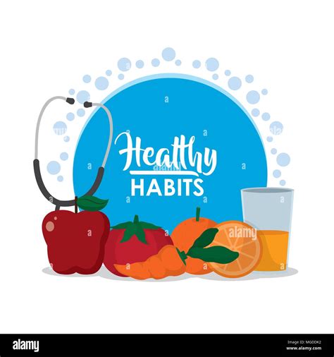 Healthy Habits Lifestyle Concept Stock Vector Image And Art Alamy