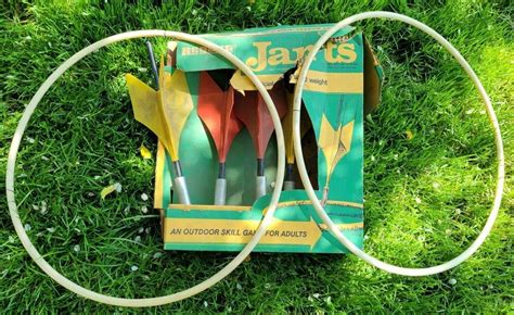 VTG 60s 70s OG Regent Lawn Jarts Game in original box 4 Jarts w/ Rings NICE | #3940201164