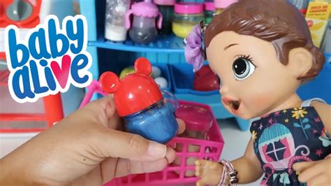 Arrumando Nossas Papinhas Gostosas No Geladeira Do Frozen Baby Alive