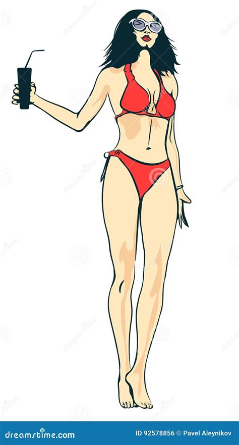 Woman Bikini Vector Design Template Vector Image Stock Vector