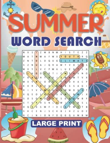 Summer Word Search Large Print Summer Word Search Puzzle Books For