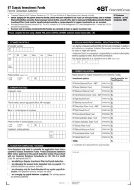 Fillable Online Bt Classic Investment Funds Fax Email Print Pdffiller