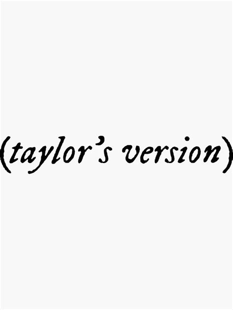 "Taylor’s Vers Folklore Album Font" Sticker for Sale by MyVioletSkies ...