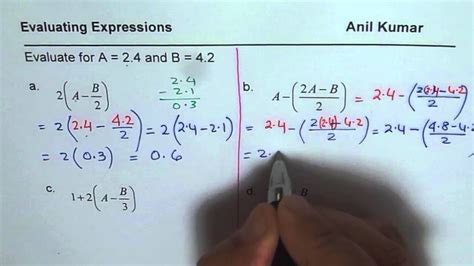 Evaluate Expressions Fractions