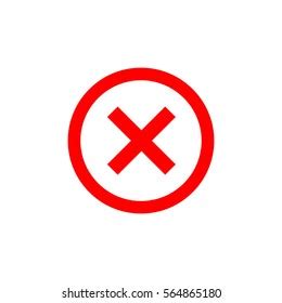 Cross Sign Element Red X Icon Shutterstock