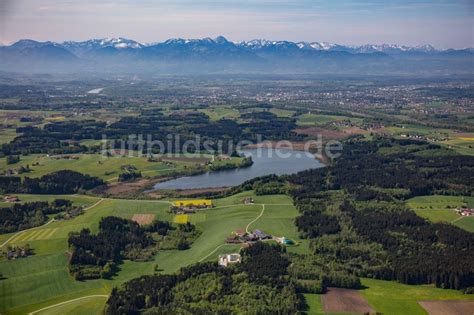 Bad Aibling aus der Vogelperspektive Uferbereiche des Sees Hofstätter