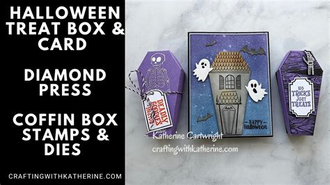 Halloween Coffin Treat Box And Card Diamond Press Coffin Box Stamps