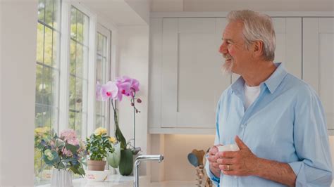 Retired Senior Man Standing Window In Stock Footage Sbv 348451983 Storyblocks