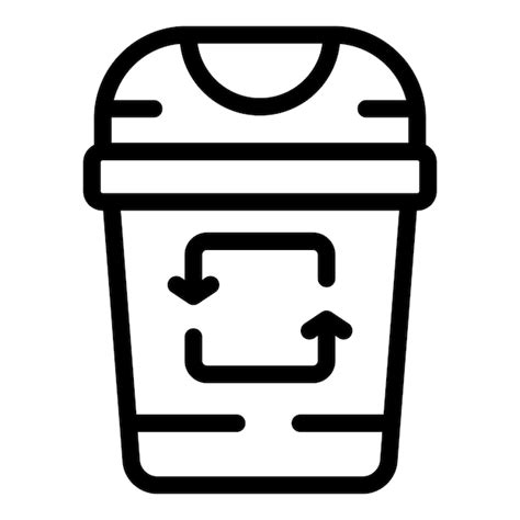 Premium Vector Waste Container Icon Outline Vector Rubbish Recycling