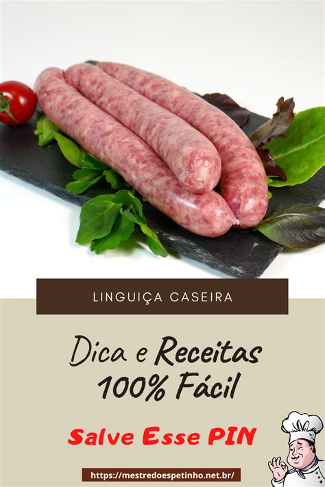 Linguiça Caseira Dicas e Receitas 100 Fácil Linguiça caseira