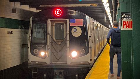 ᴴᴰ MTA A C E Trains action at West 4th Street Ft R160 C