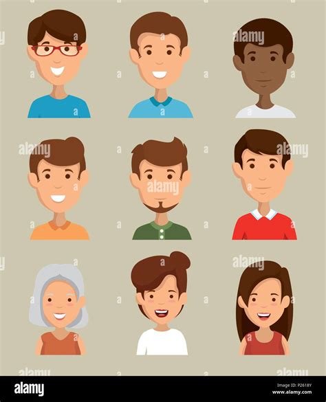 group of friends characters Stock Vector Image & Art - Alamy