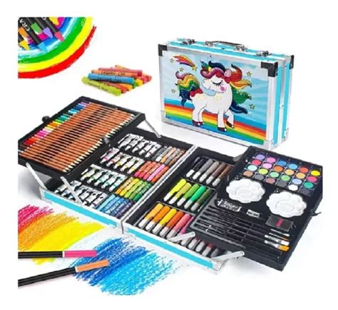 Kit Dibujo Niño 145 Piezas Pintura Arte En Maleta Aluminio Cuotas sin