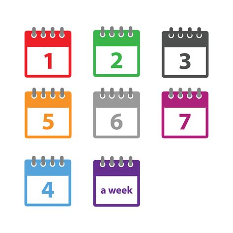 A week Calendar icon vector in modern flat style for web, graphic and ...