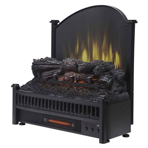 13" Compact Faux Wood Encased Portable Electric Fireplace Heater - Dark Wood by e-Flame USA ...