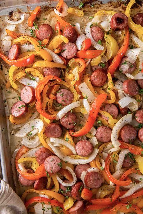 Sausage And Peppers Easy Sheet Pan Dinner Kristines Kitchen