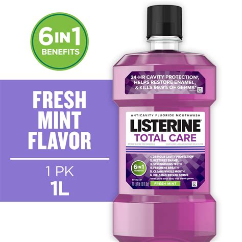 Listerine Total Care Anticavity Fluoride Mouthwash Mouth Rinse Fresh