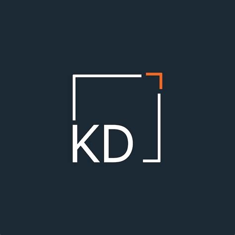 Premium Vector Kd Initial Monogram Logo With Square Style Design