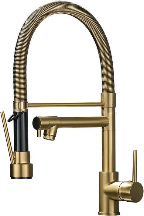 Commercial Pull Down Sprayer Kitchen Sink Faucet Modern Stainless Steel