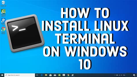 How To Install Linux Terminal On Windows 10 YouTube