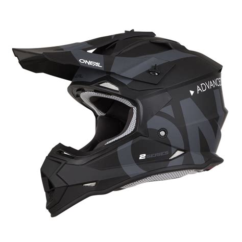 O Neal Series Slick Motocross Enduro Mtb Helm Schwarz Grau Oneal