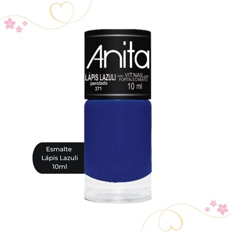 Esmalte Anita Lapis Lazuli Azul Escuro Perolado Cremoso Ml Shopee