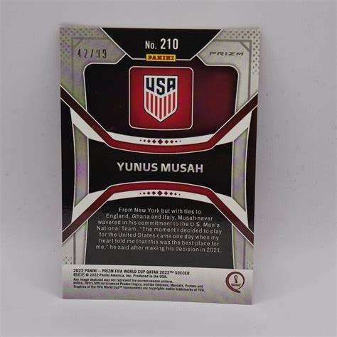 2022 Prizm World Cup Qatar YUNUS MUSAH Red Mojo 210 99 EBay