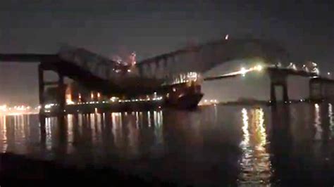 Terrifying New Francis Scott Key Bridge Footage Shows Moment Ship Caused Collapse Sending