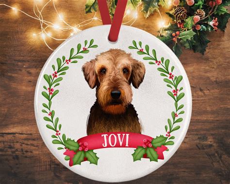 Airedale Terrier Christmas Ornament Personalized Dog Christmas Tree