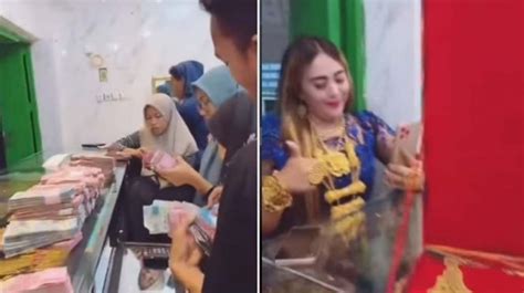 Video Viral Emak Emak Borong Emas Tumpukan Uang Tunai Bikin Ketar Ketir