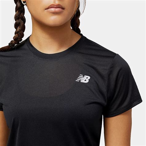 New Balance Accelerate Short Sleeve Women S T Shirt Black WT23222 BK