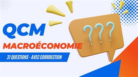 QCM de Macroéconomie licence 2 L2 Quiz YouTube