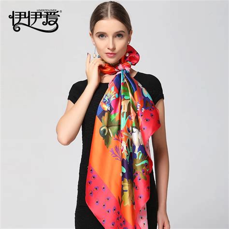 High Quality Silk Scarf Square 110 110 Cm Pure Silk Scarf Women 2016