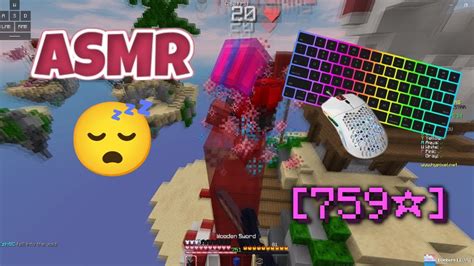 K Asmr Smooth Keyboard Mouse Sounds Hypixel Bedwars Youtube