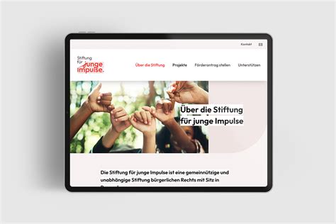 Website für neu gegründetete gemeinnützige Stiftung