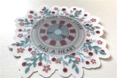 Proof That Tony Stark Has A Heart Stickerclear Etsy