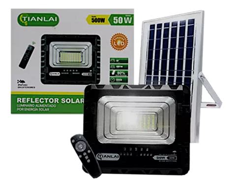 Reflector Led Luminaria W W Carga Solar Ip Exteriores Meses